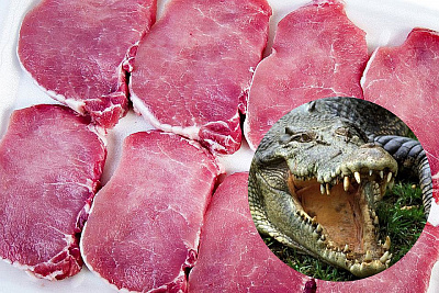 Превью Стейк из мяса крокодила